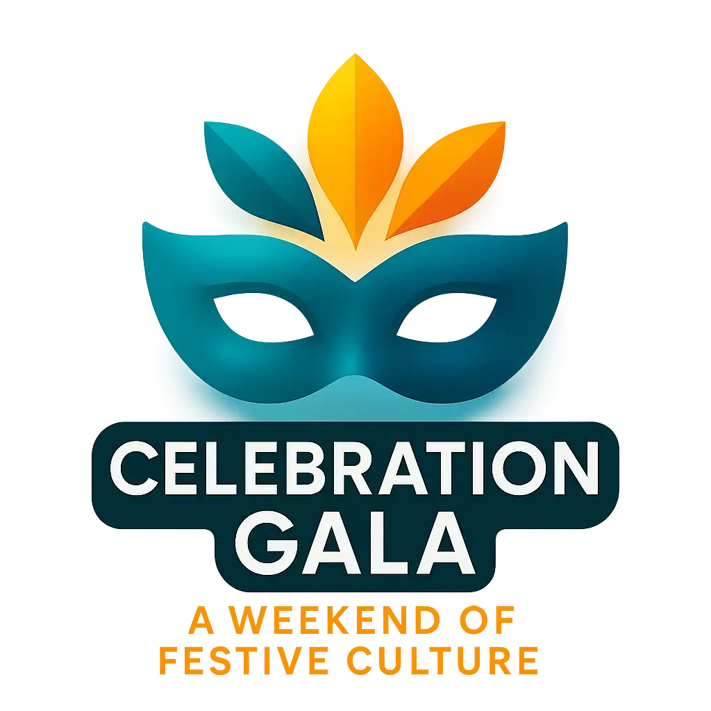 Vibrant masquerade mask Event Logo template.