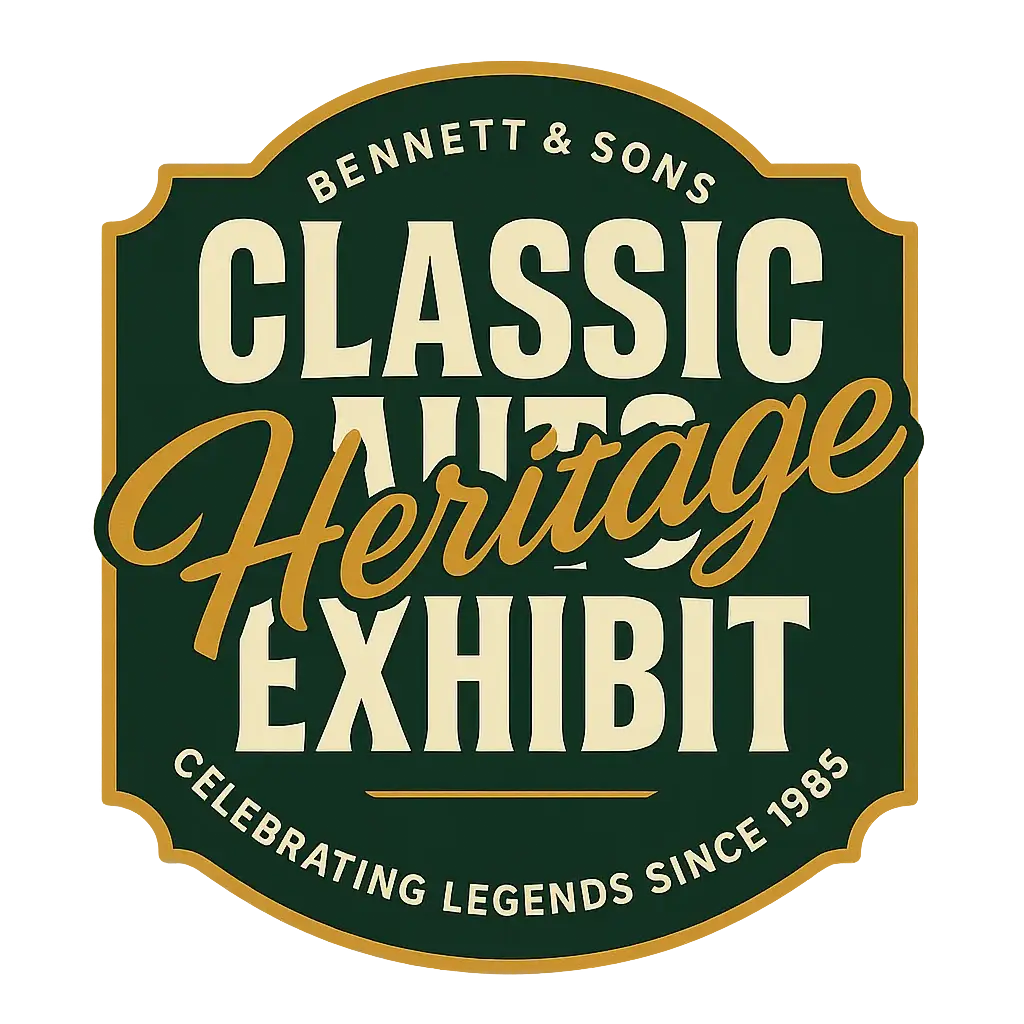 Retro badge-style Event Logo template for vintage car exhibit