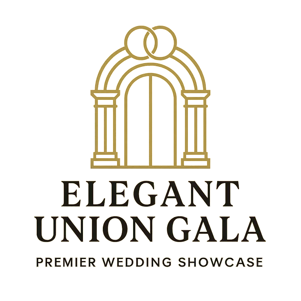Elegant wedding-themed Event Logo template with arched gate icon