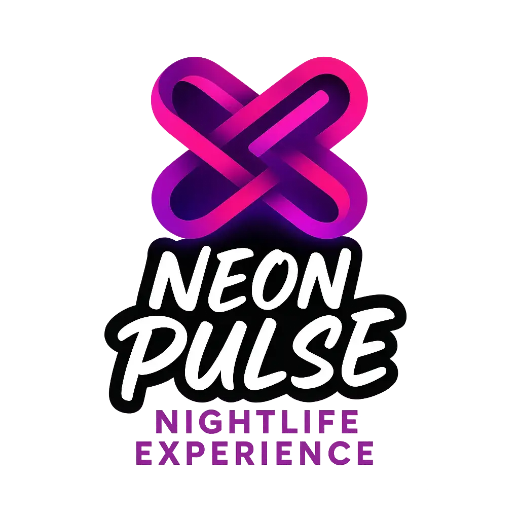 Event Logo template with bold magenta and dynamic ribbon icon