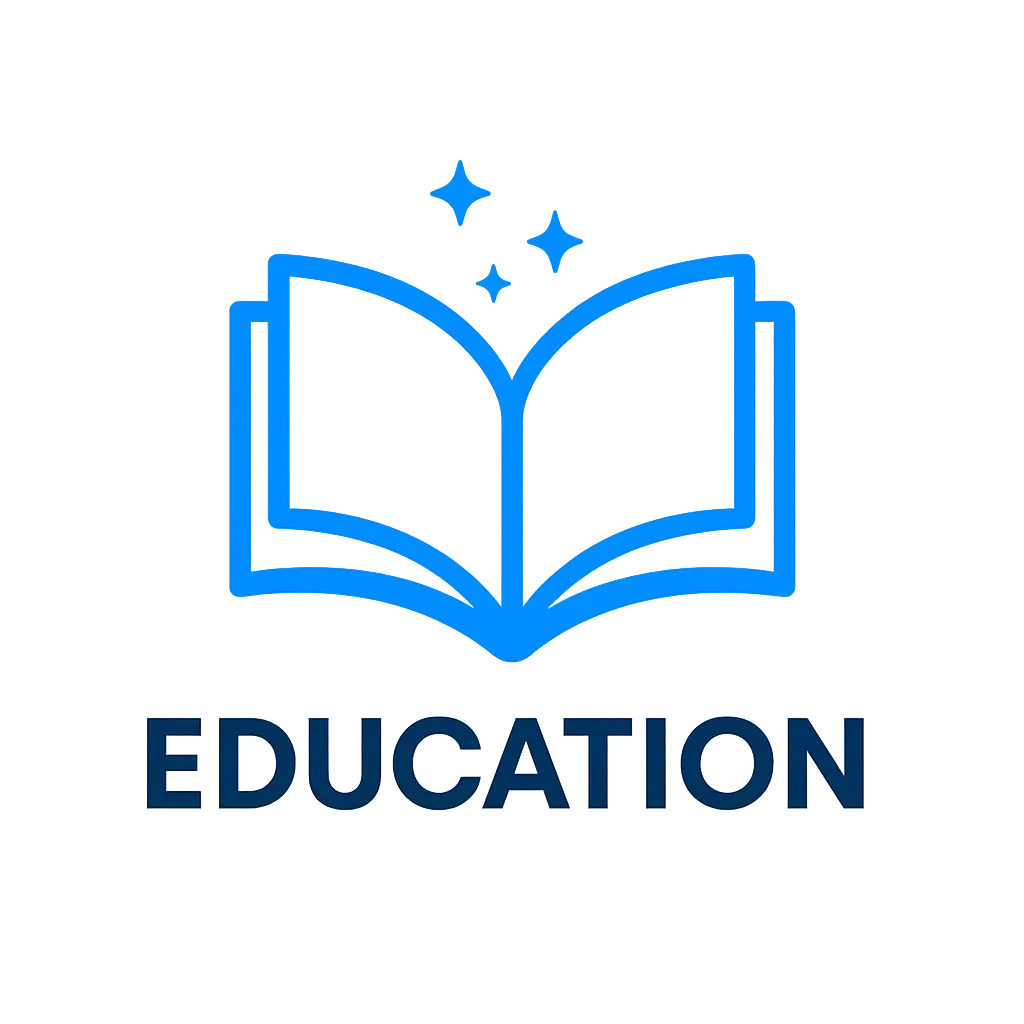 Education Logo template with open book and graduation cap