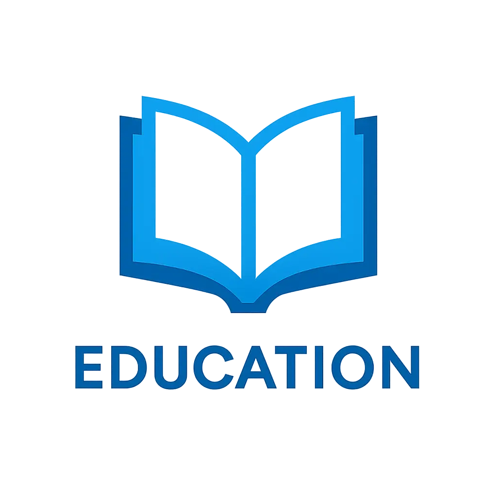 Education Logo template with open book and professional design