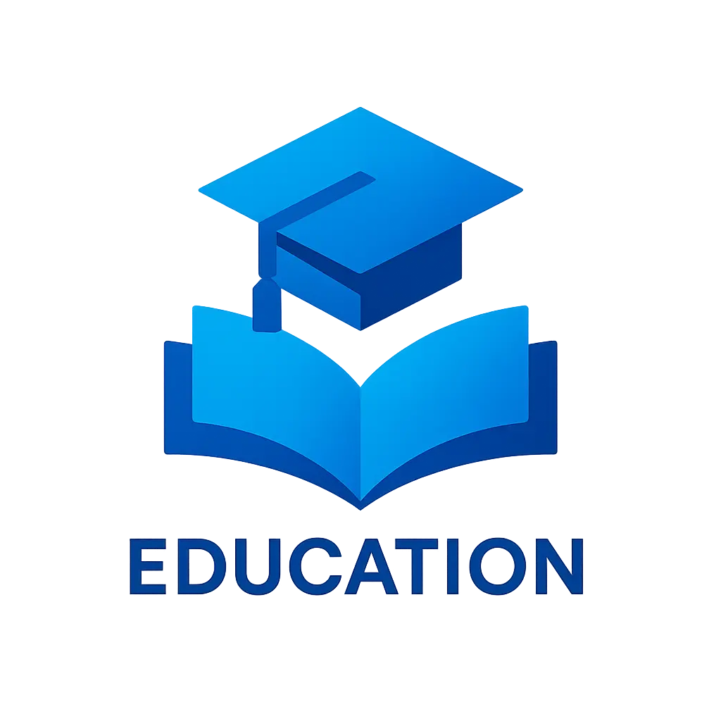 Education Logo template with book and graduation cap