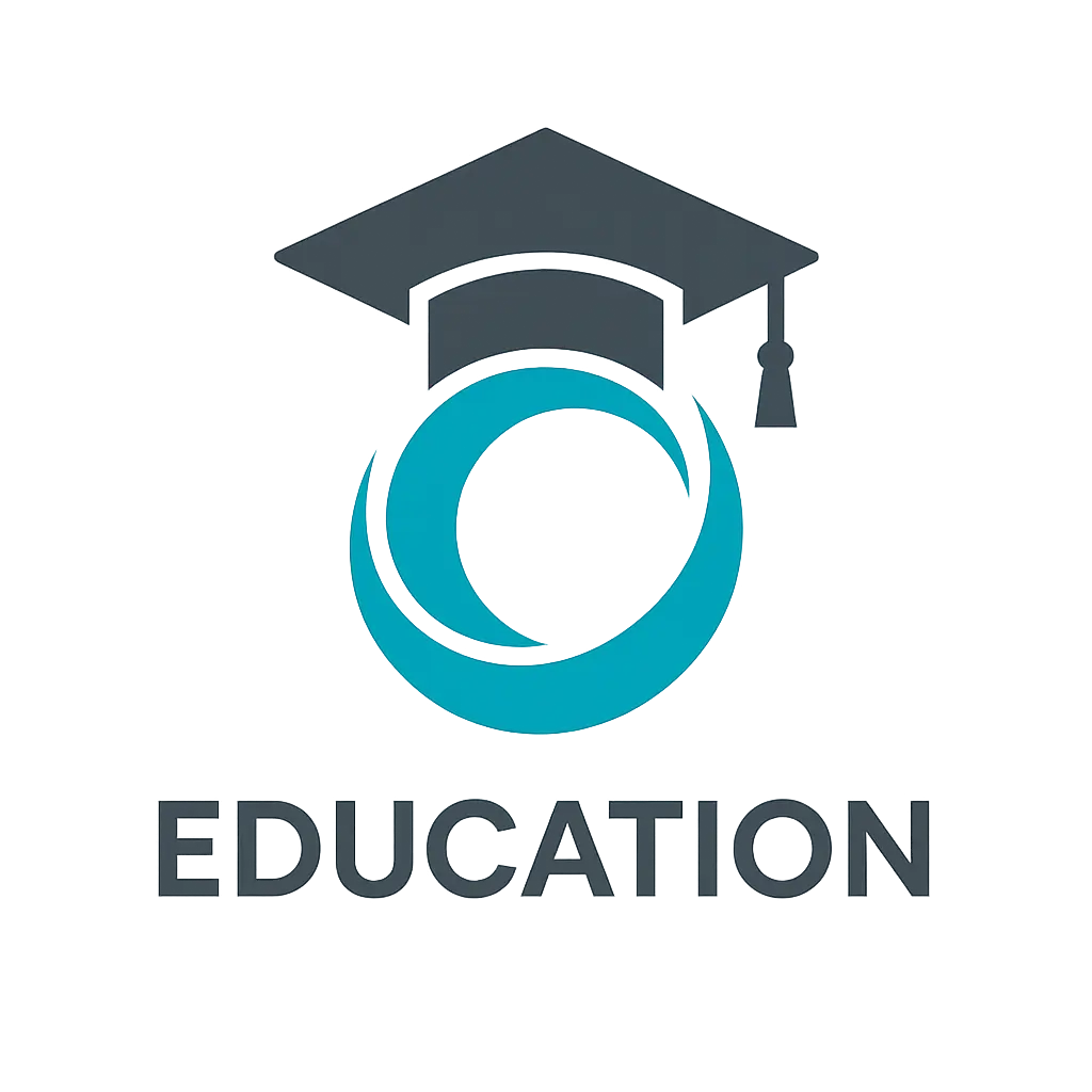 Modern Education Logo template with graduation cap and swoosh