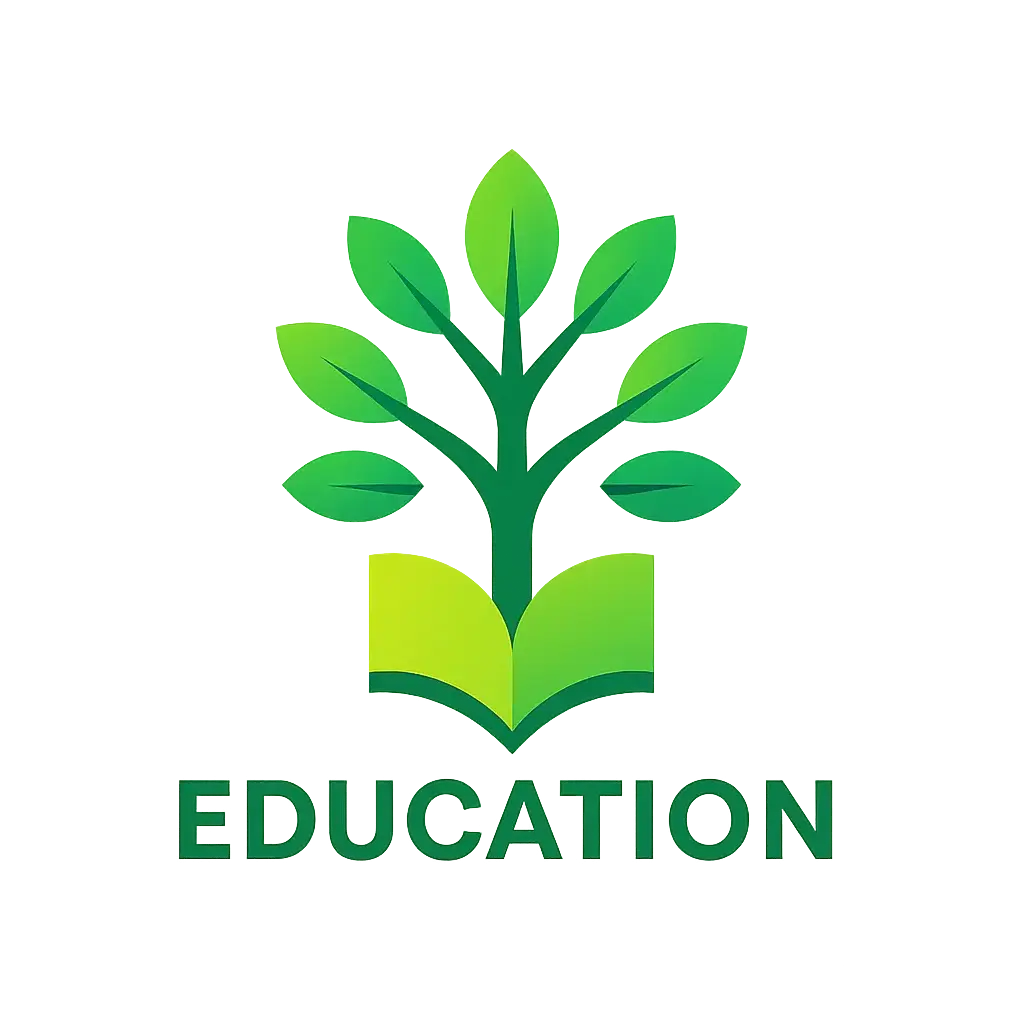 Education Logo template with a tree icon and modern typography