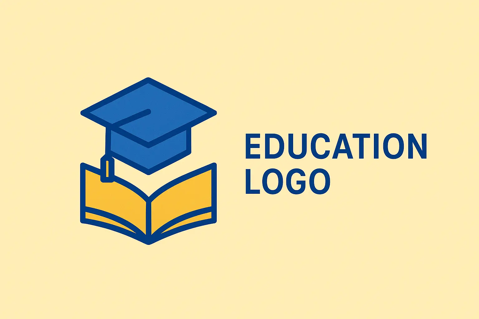 Modern Education Logo template with book and torch icon
