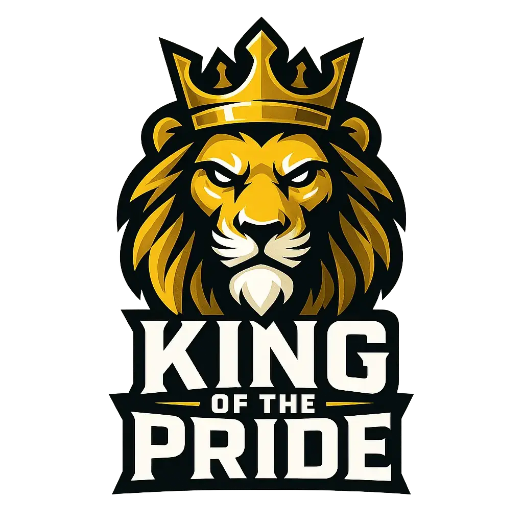 Gaming Logo template with a lion and crown design