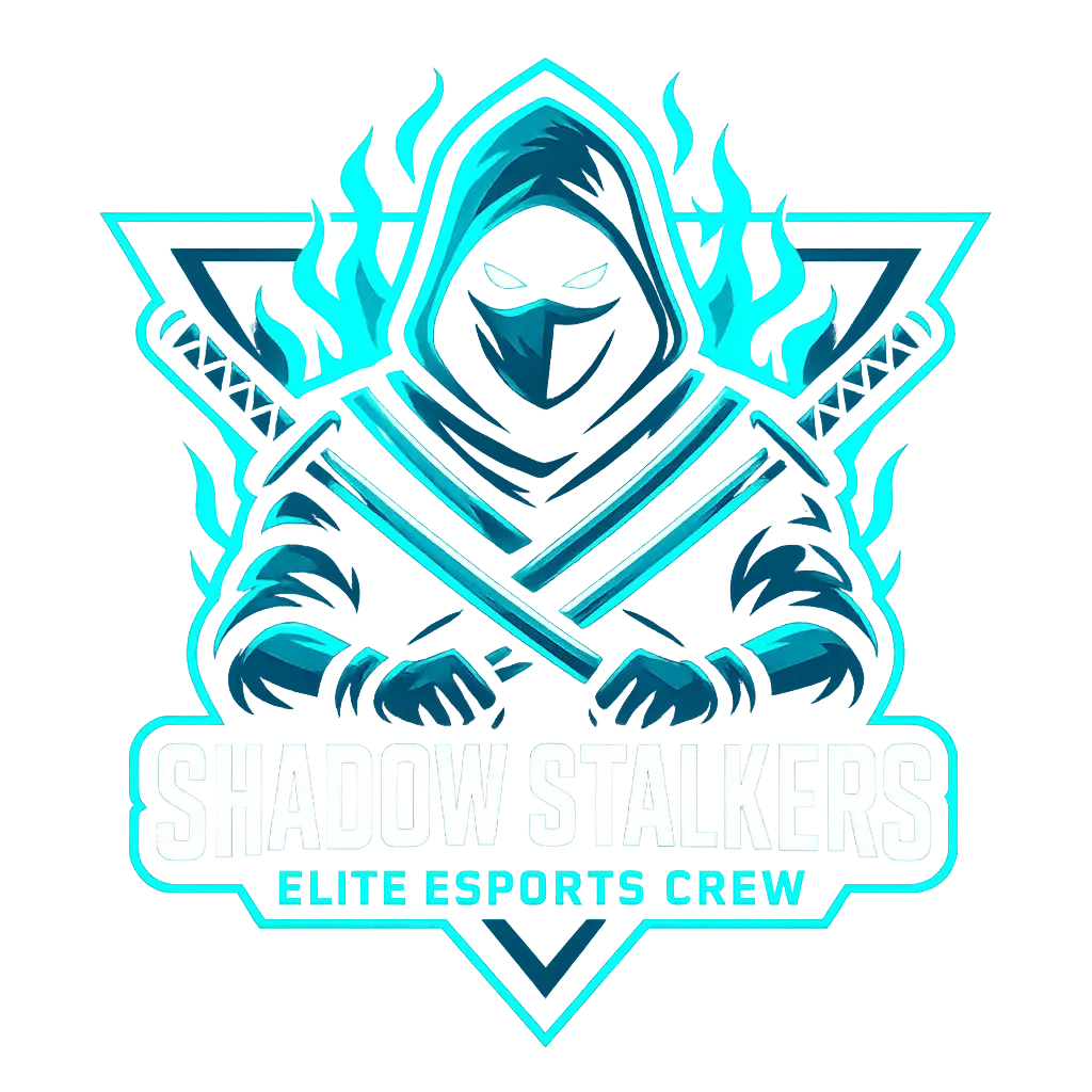 Masked ninja with crossed katanas Gaming Logo template