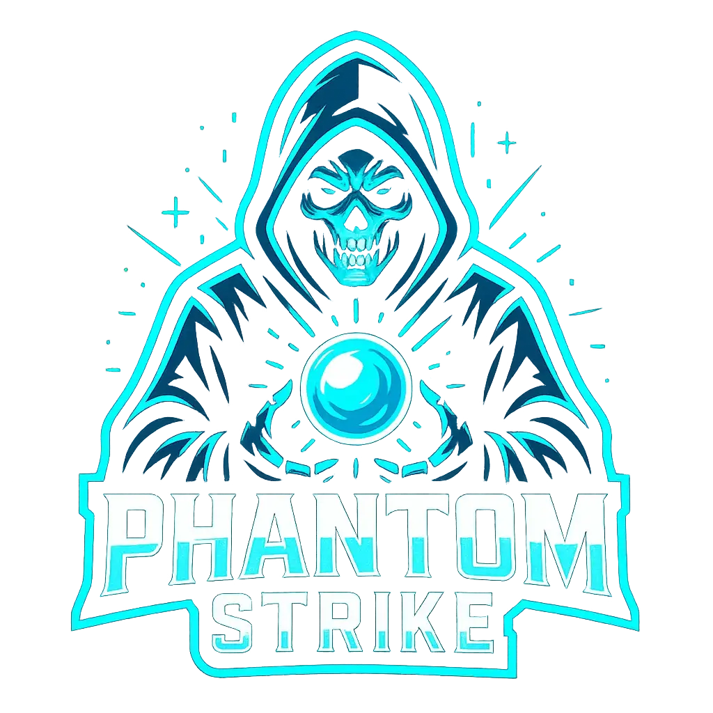 Gaming Logo template featuring a hooded skull with glowing orb