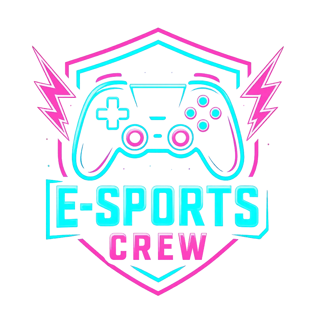 Gaming Logo template with a neon controller and lightning bolts