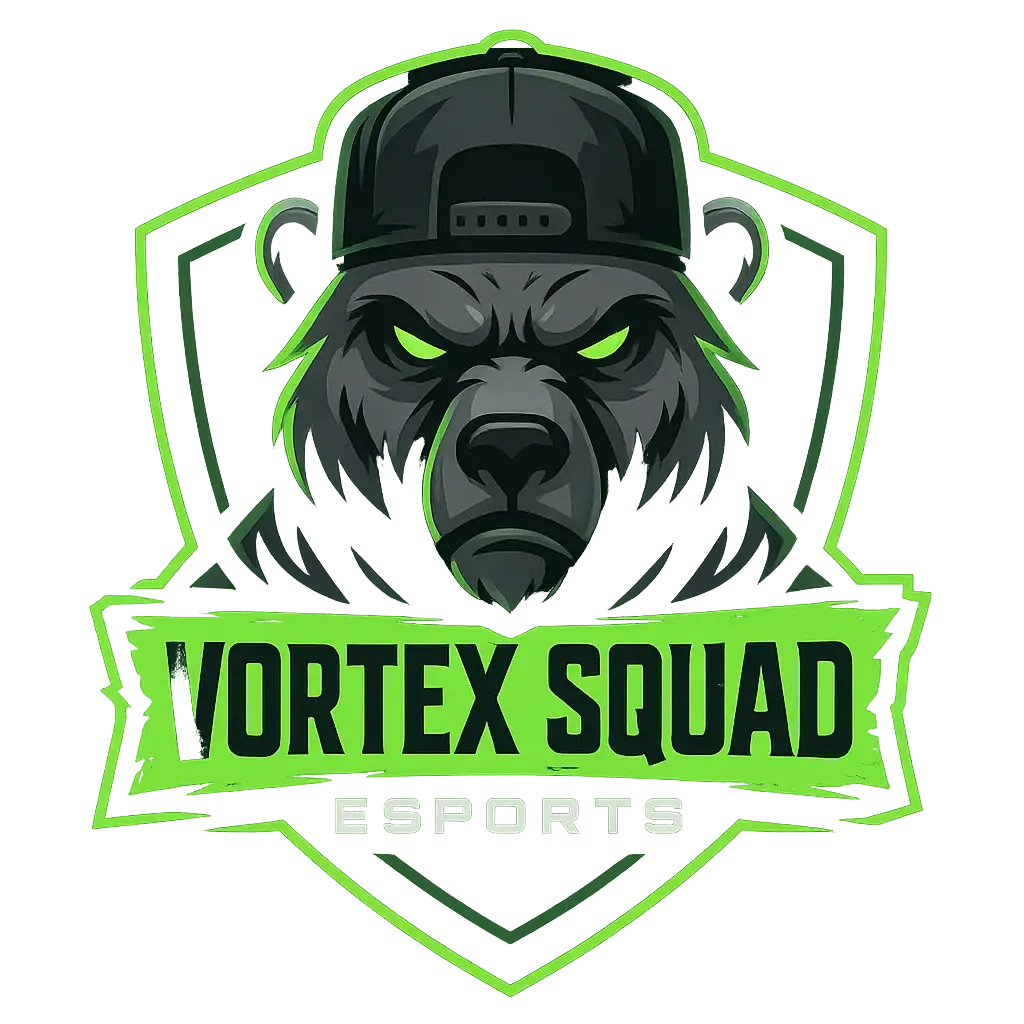 Fierce bear Gaming Logo template with neon green accents