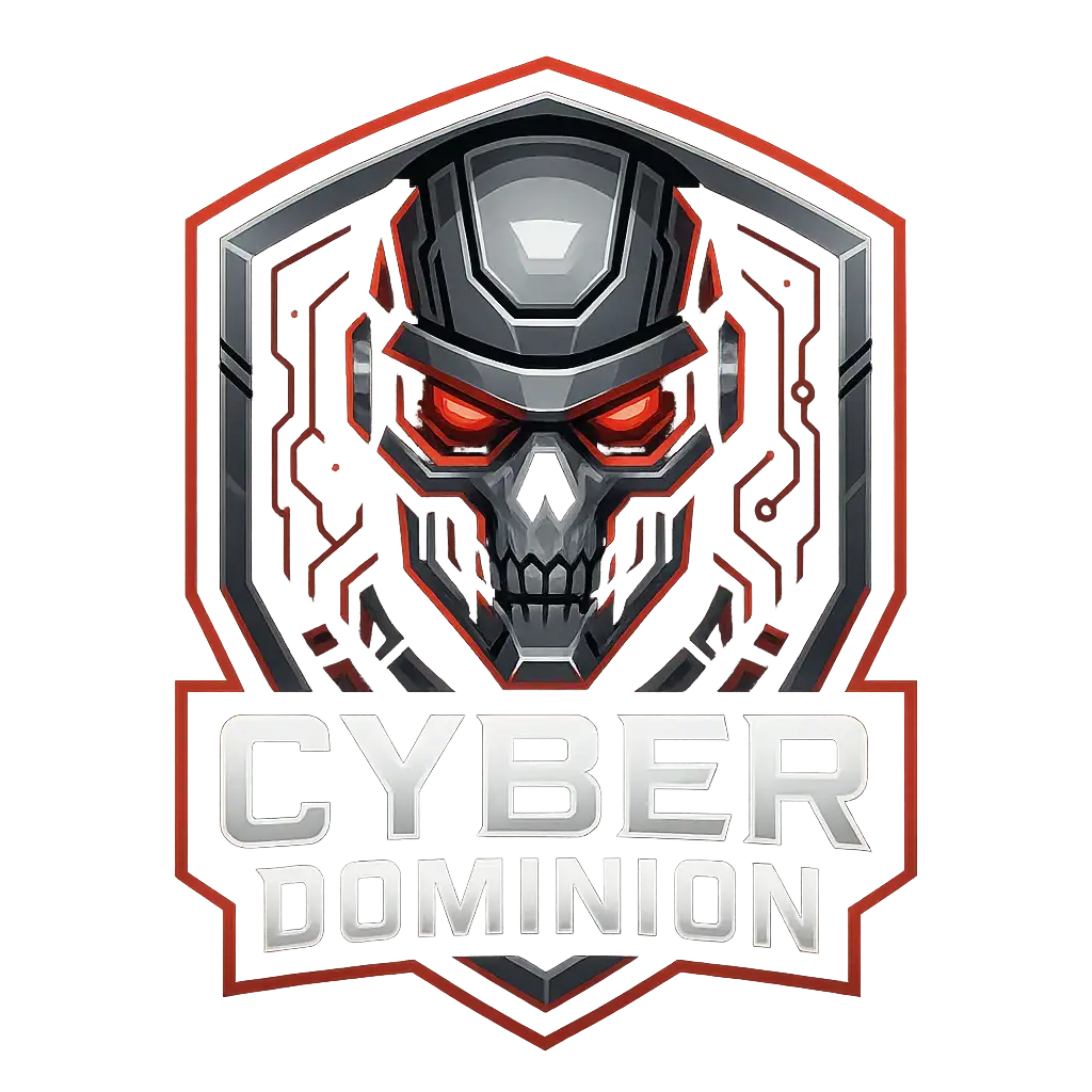 Futuristic skull Gaming Logo template with cyberpunk style
