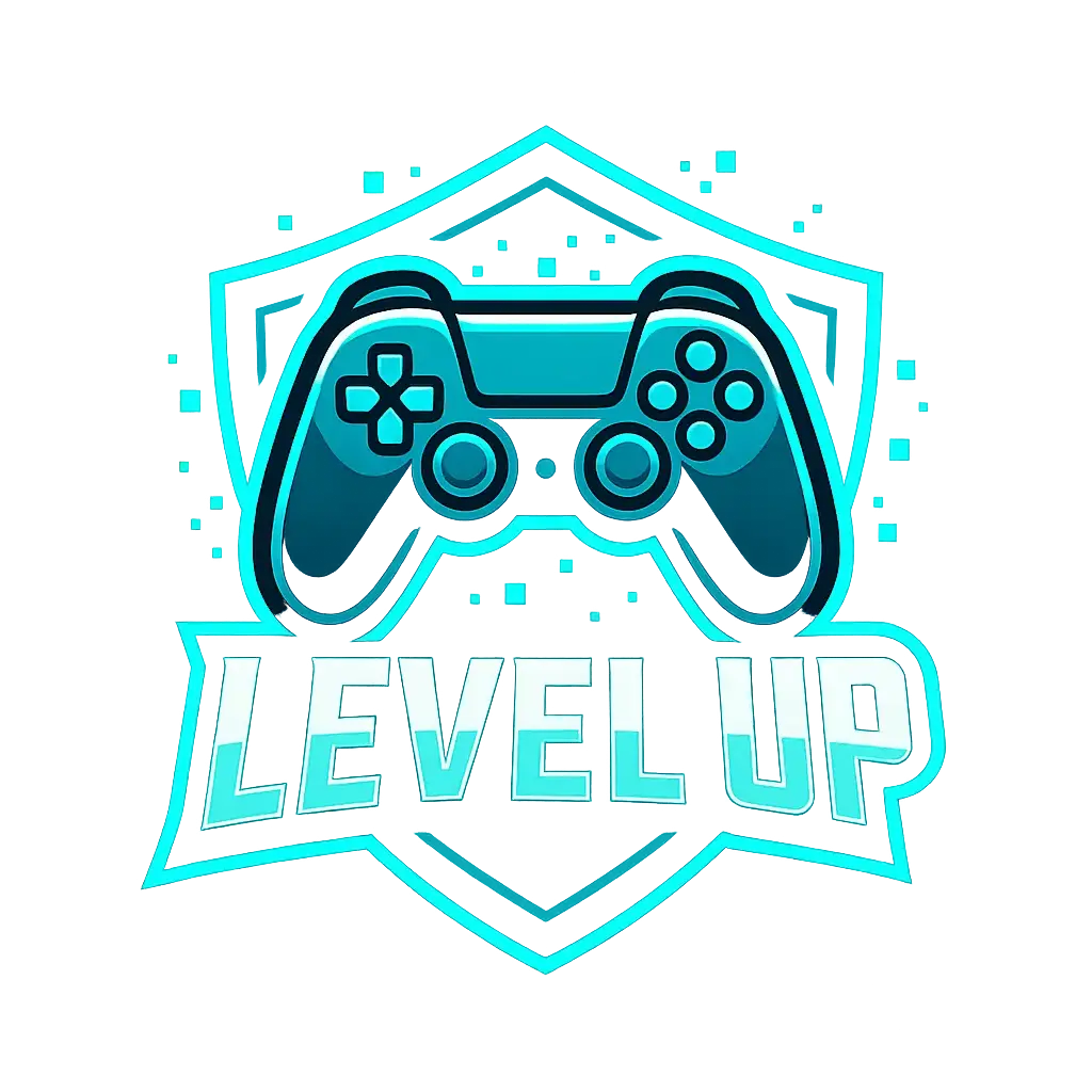 Gaming Logo template featuring a game controller with bold typography