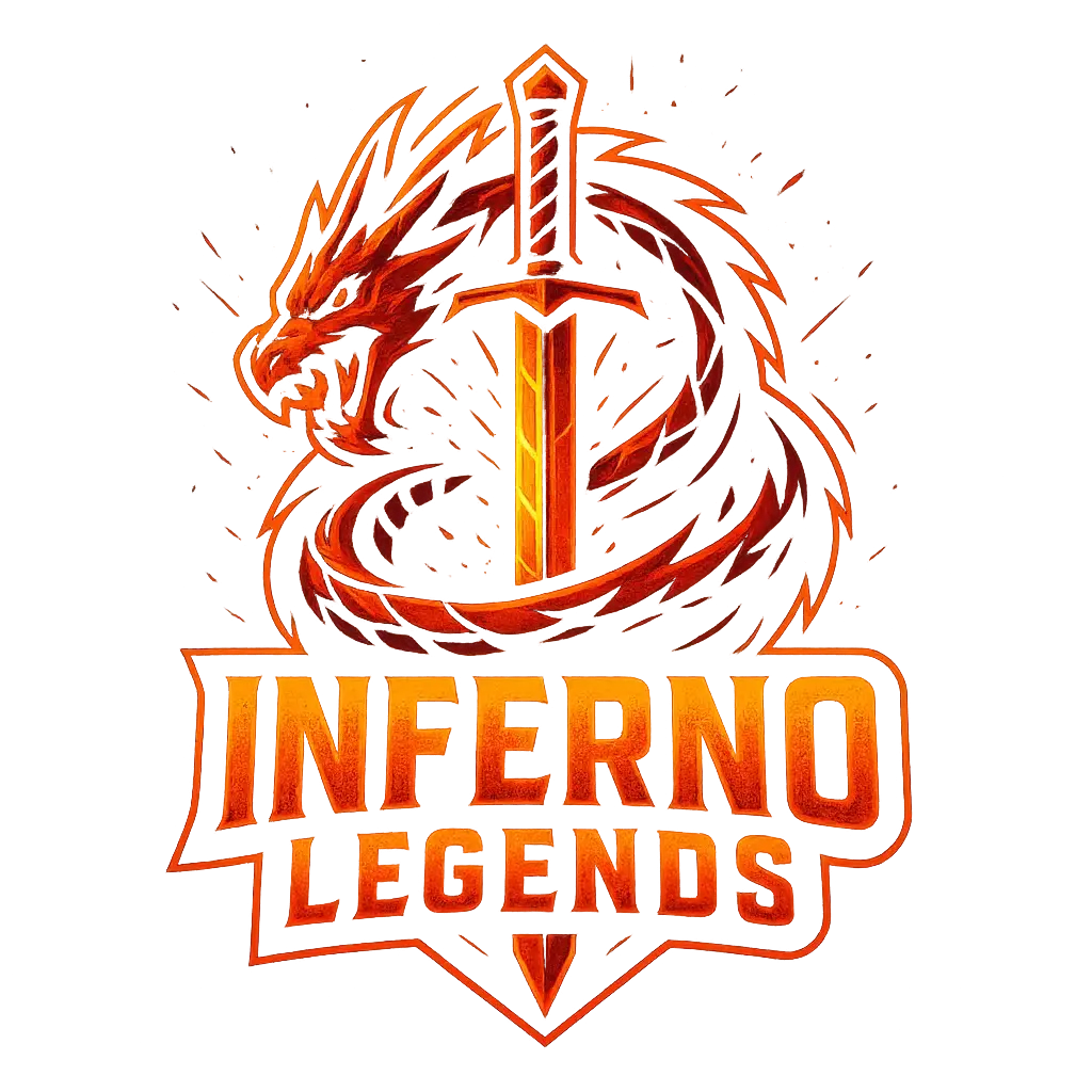 Gaming Logo template with dragon and sword