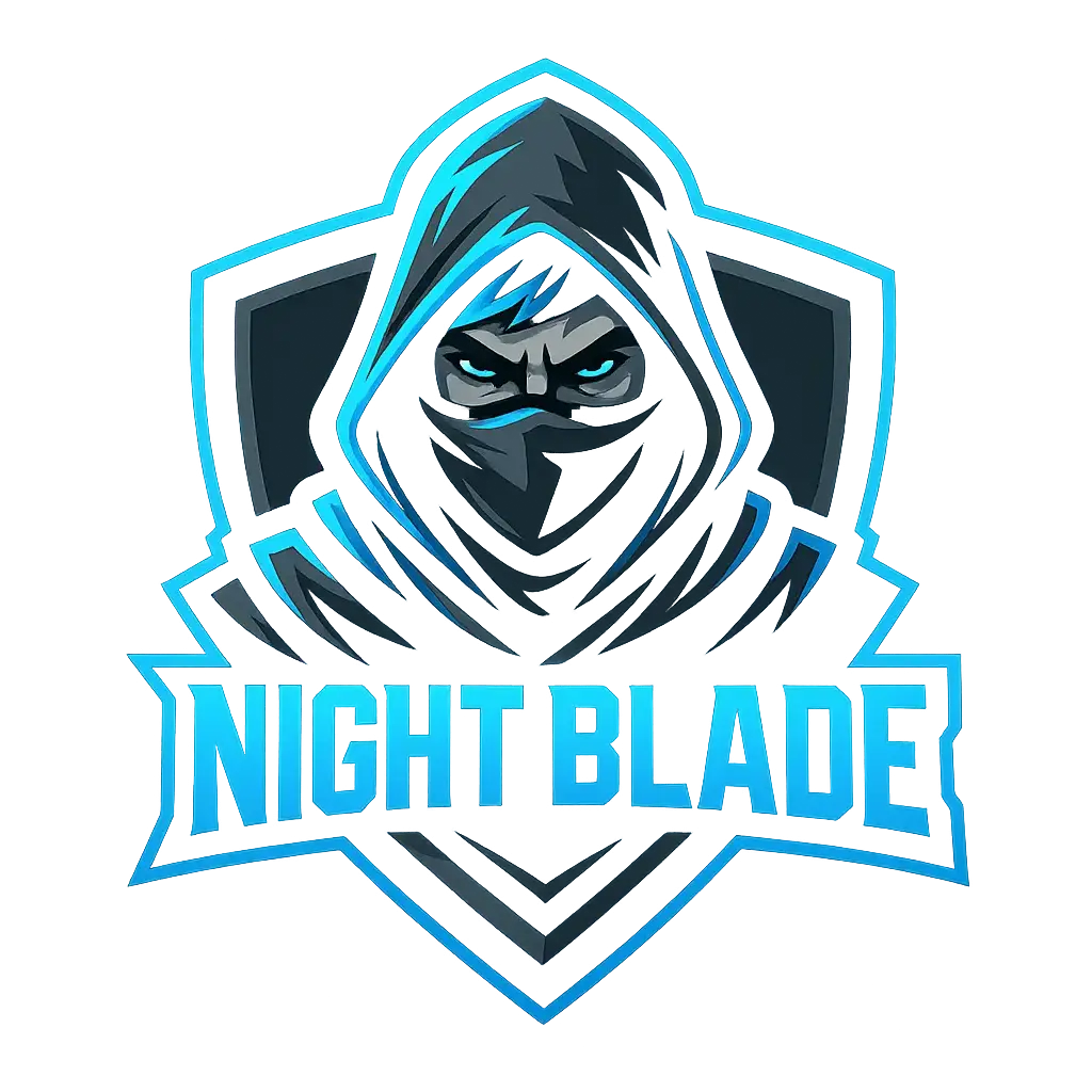 Gaming Logo template with masked ninja and bold text