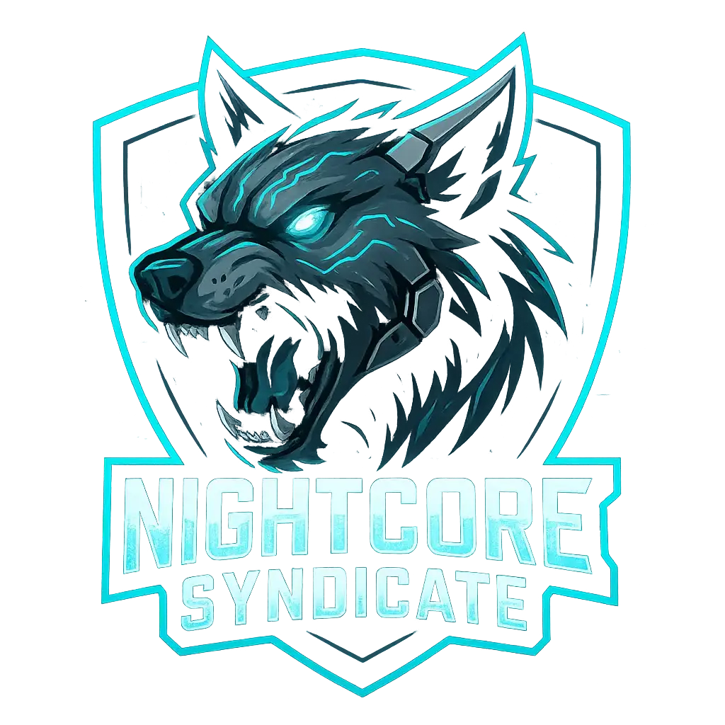 Cyber wolf Gaming Logo template with techno style