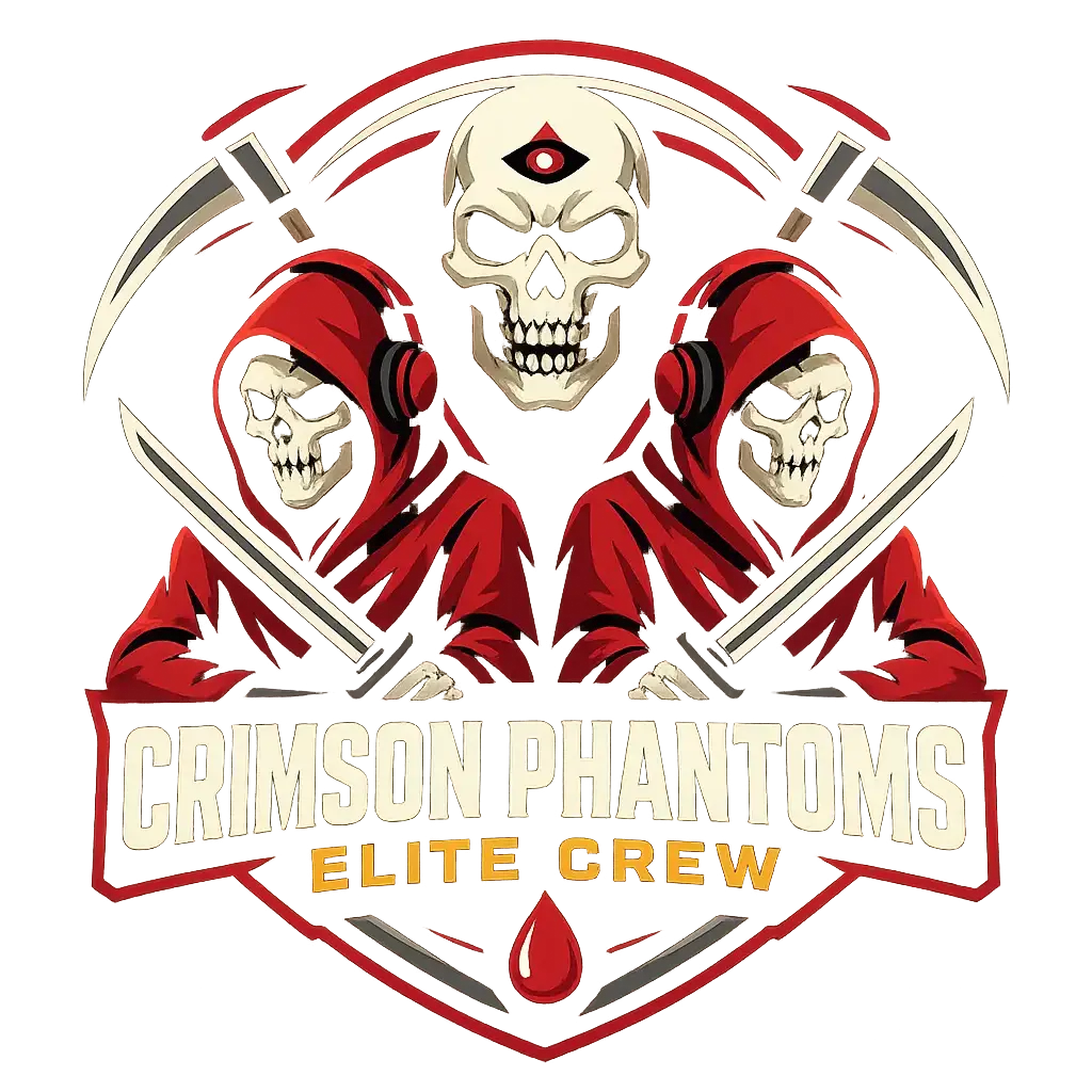 Gaming Logo template with twin reaper warriors and skull emblem