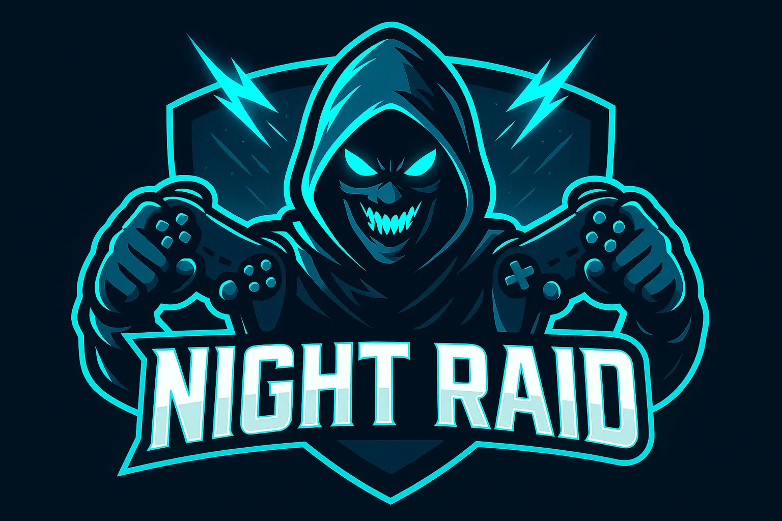 Mysterious hooded figure Gaming Logo template design
