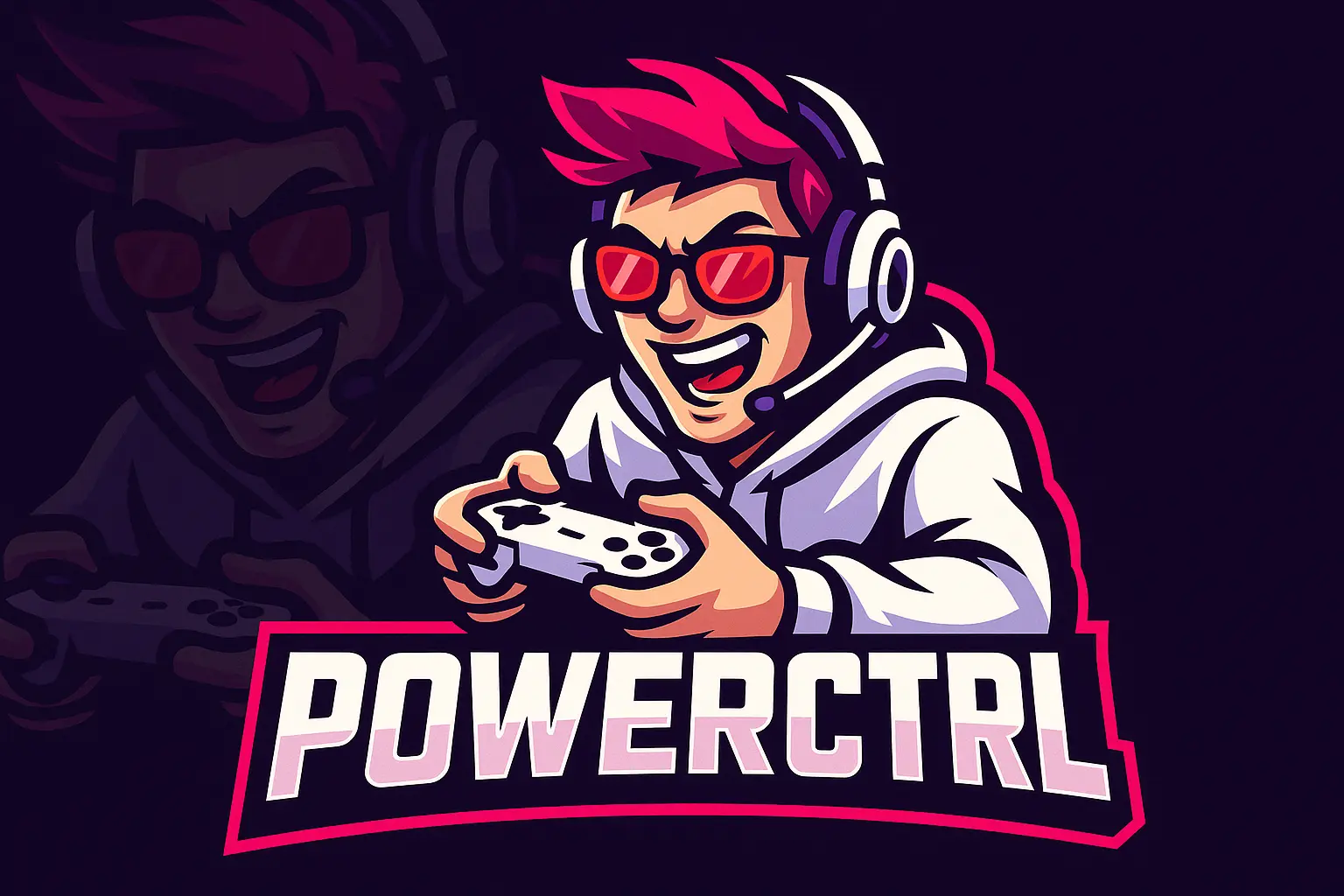 Epic Gaming Logo template with bold 3D typography and vibrant colors