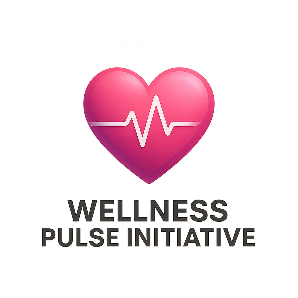 Heart Logo template with gradient heart and health wave