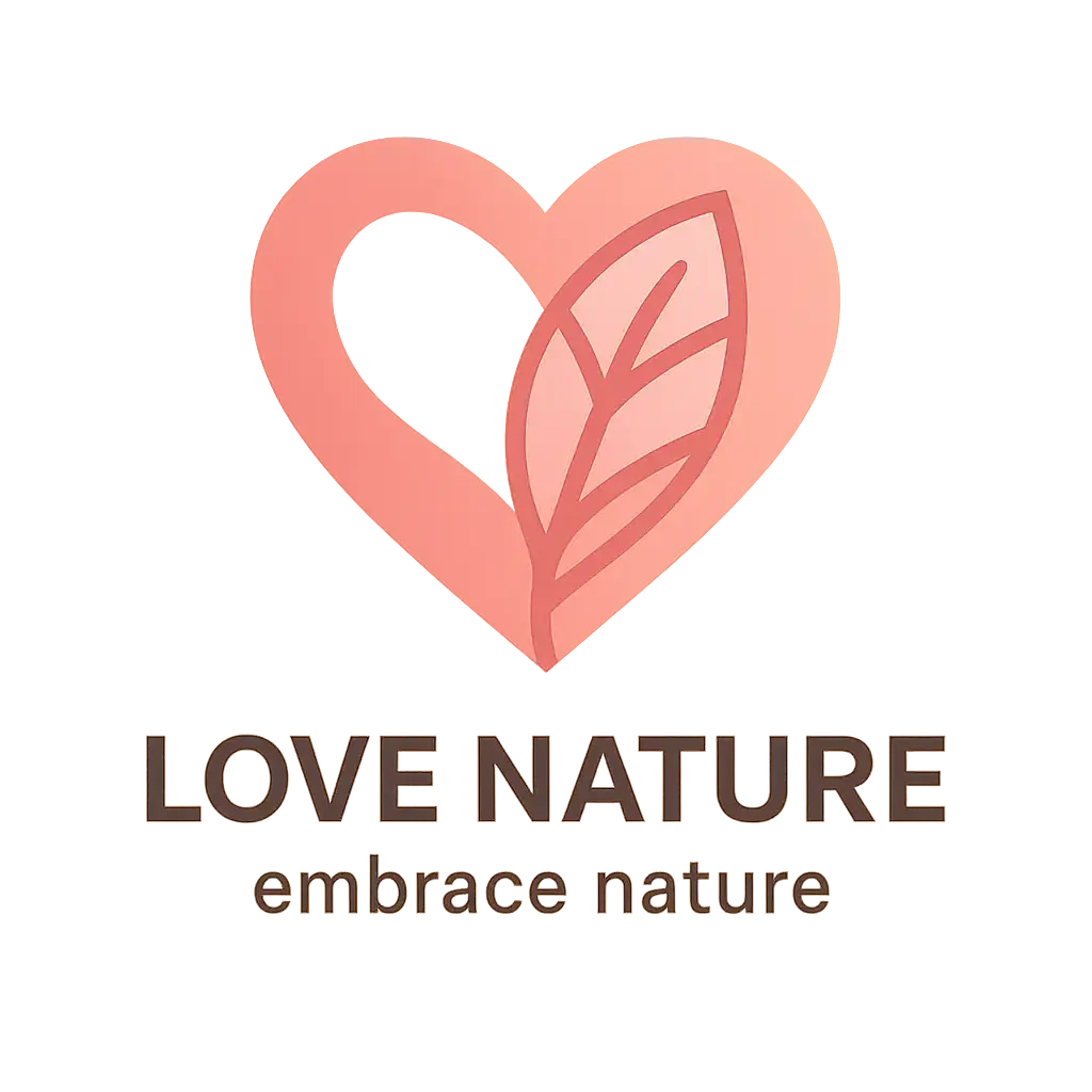 Heart Logo template with leaf design and modern text