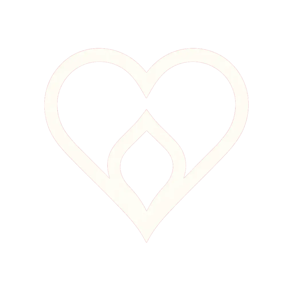 Minimalist Heart Logo template with bold magenta background