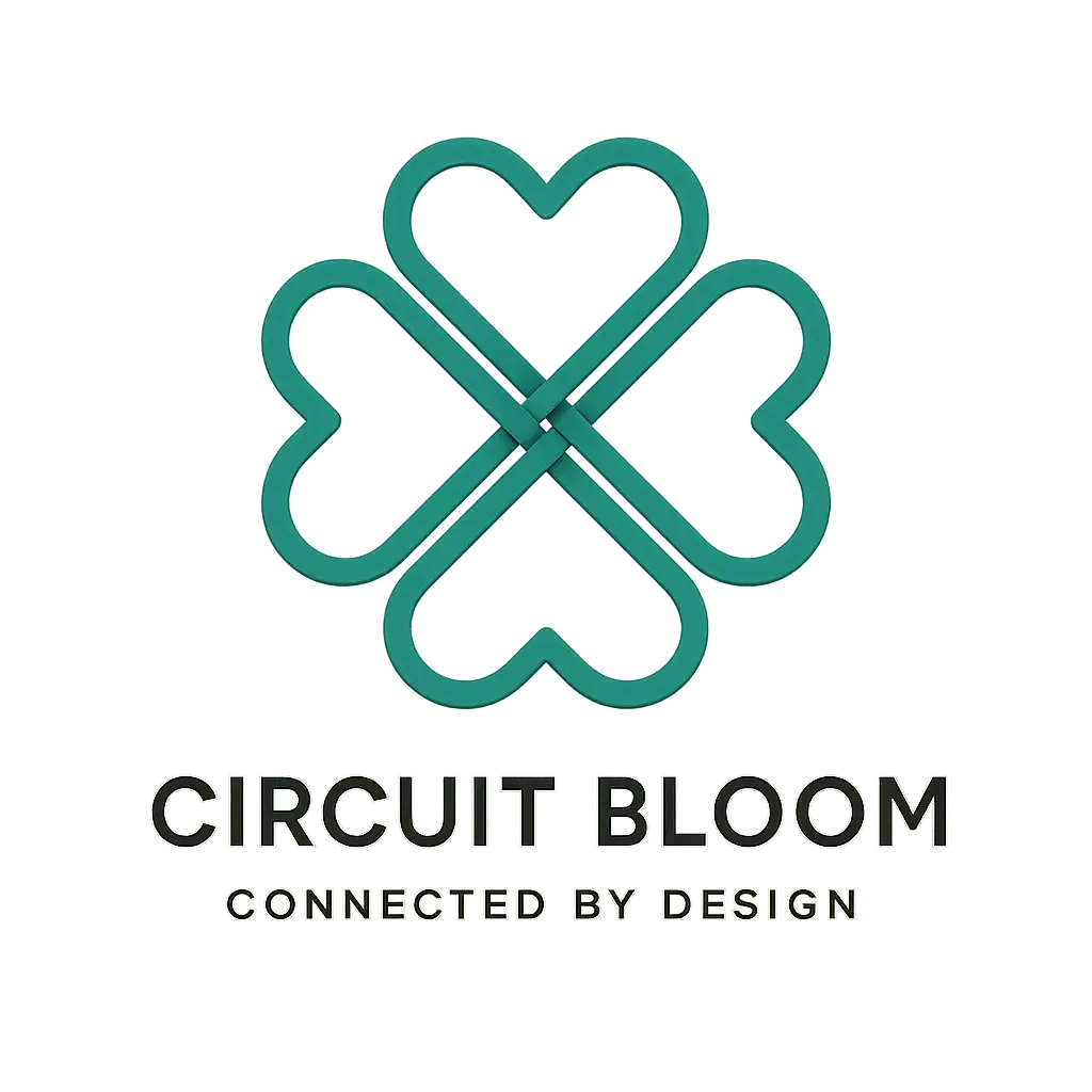 Geometric Heart Logo template with teal interwoven lines