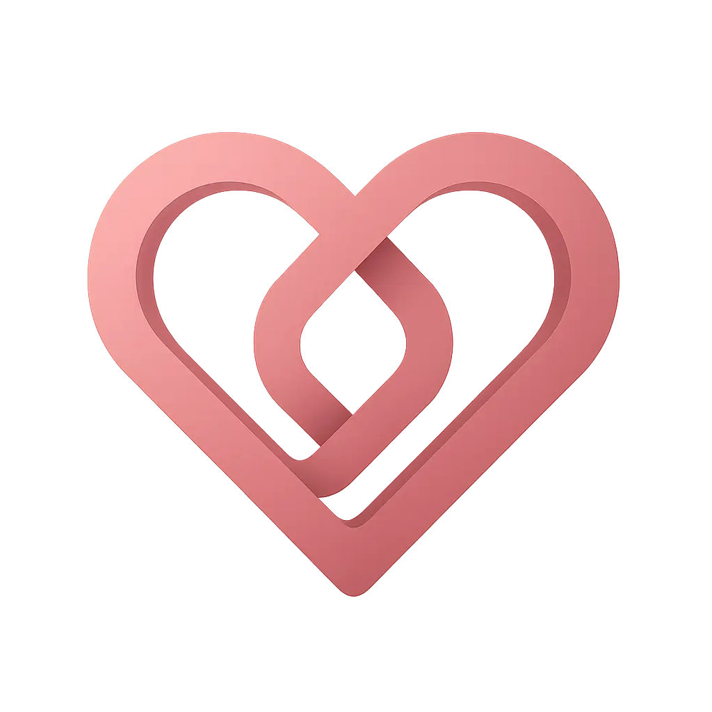 Heart Logo template with flowing gradient design