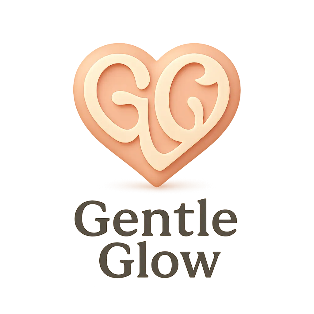 Heart Logo template with a soft, nurturing peach color