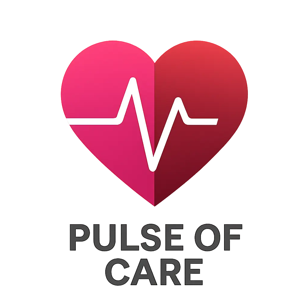 Heart Logo template with split-color heart and EKG line