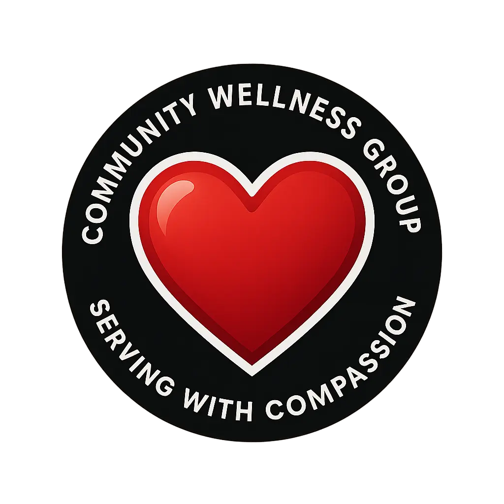 Heart Logo template with red heart and circular text