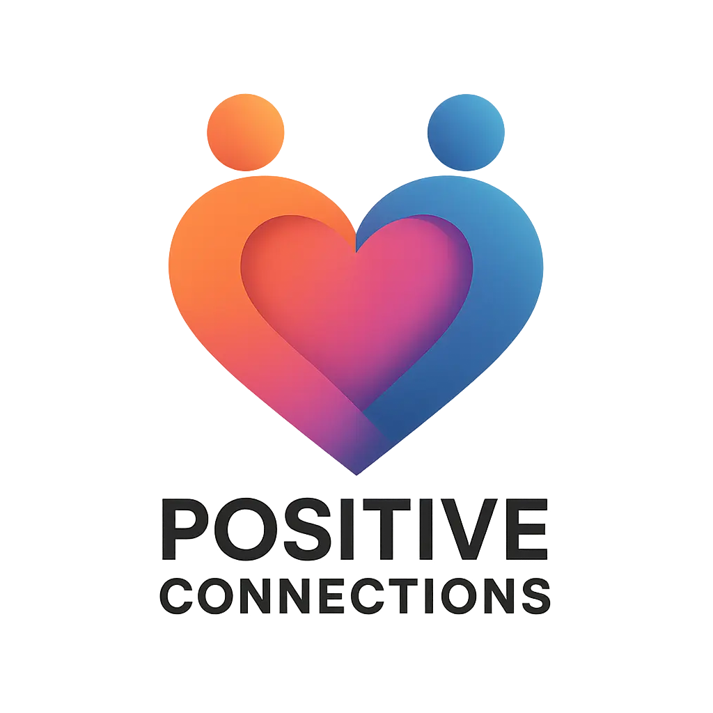Heart Logo template with colorful gradient human figures embracing