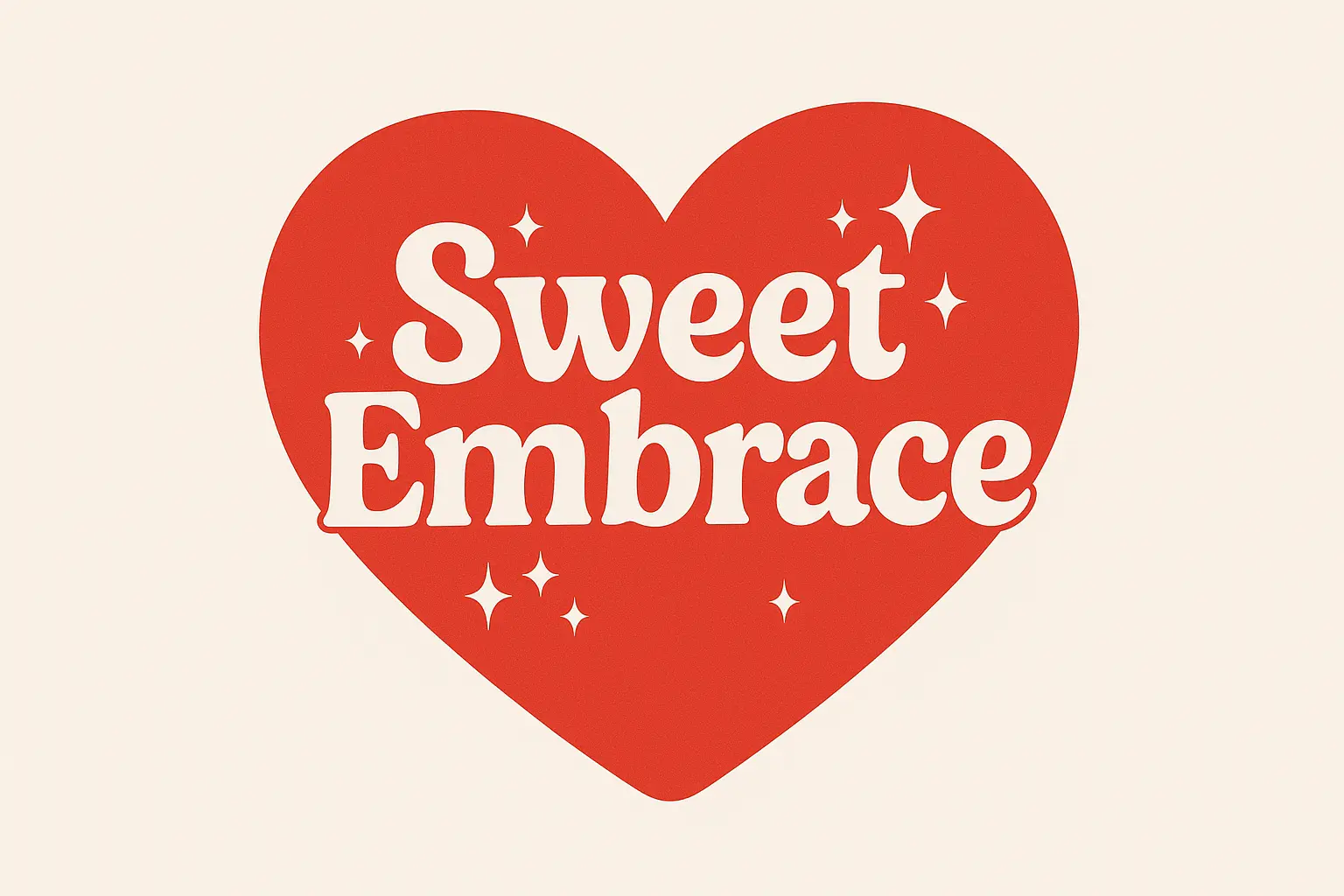 Heart Logo template with glowing arcs and bold text