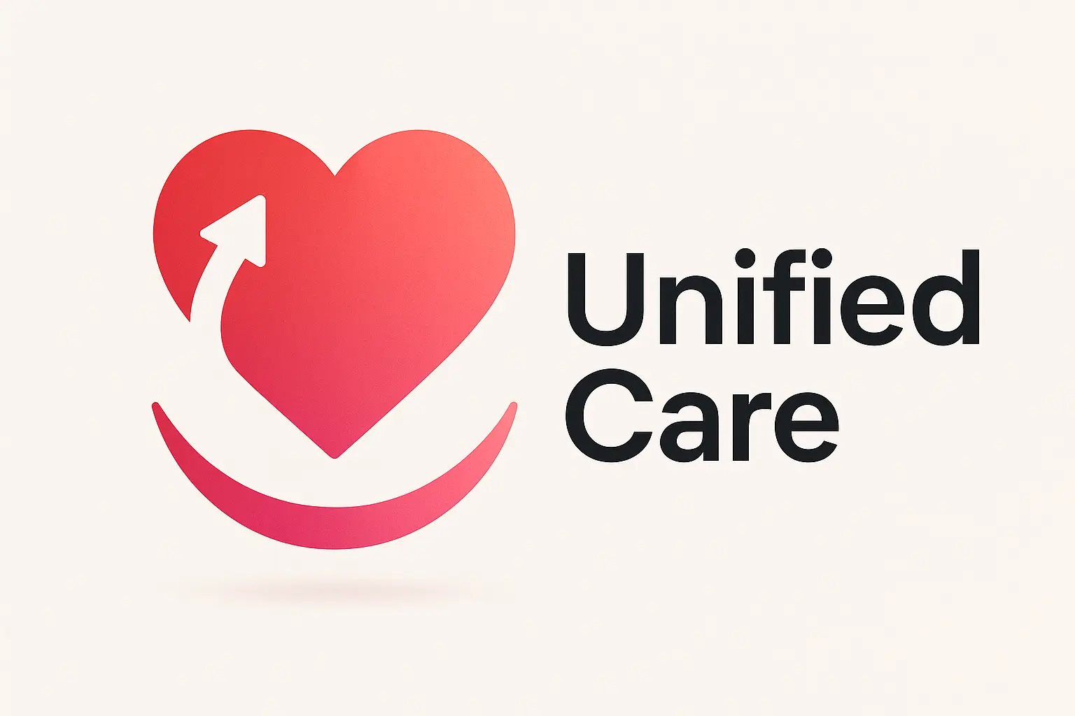 Minimal red Heart Logo template with circular support text