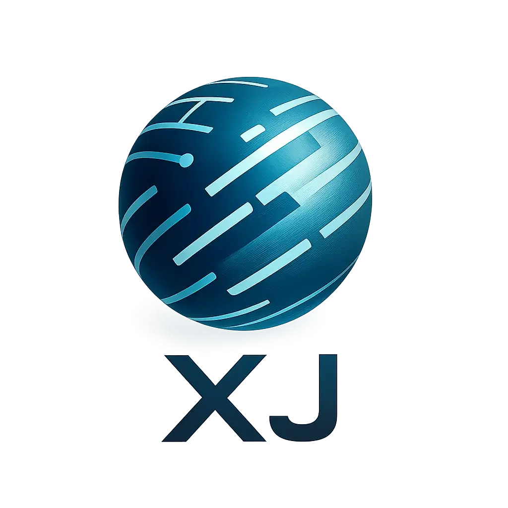 Technology Logo template featuring dynamic digital sphere and futuristic design.