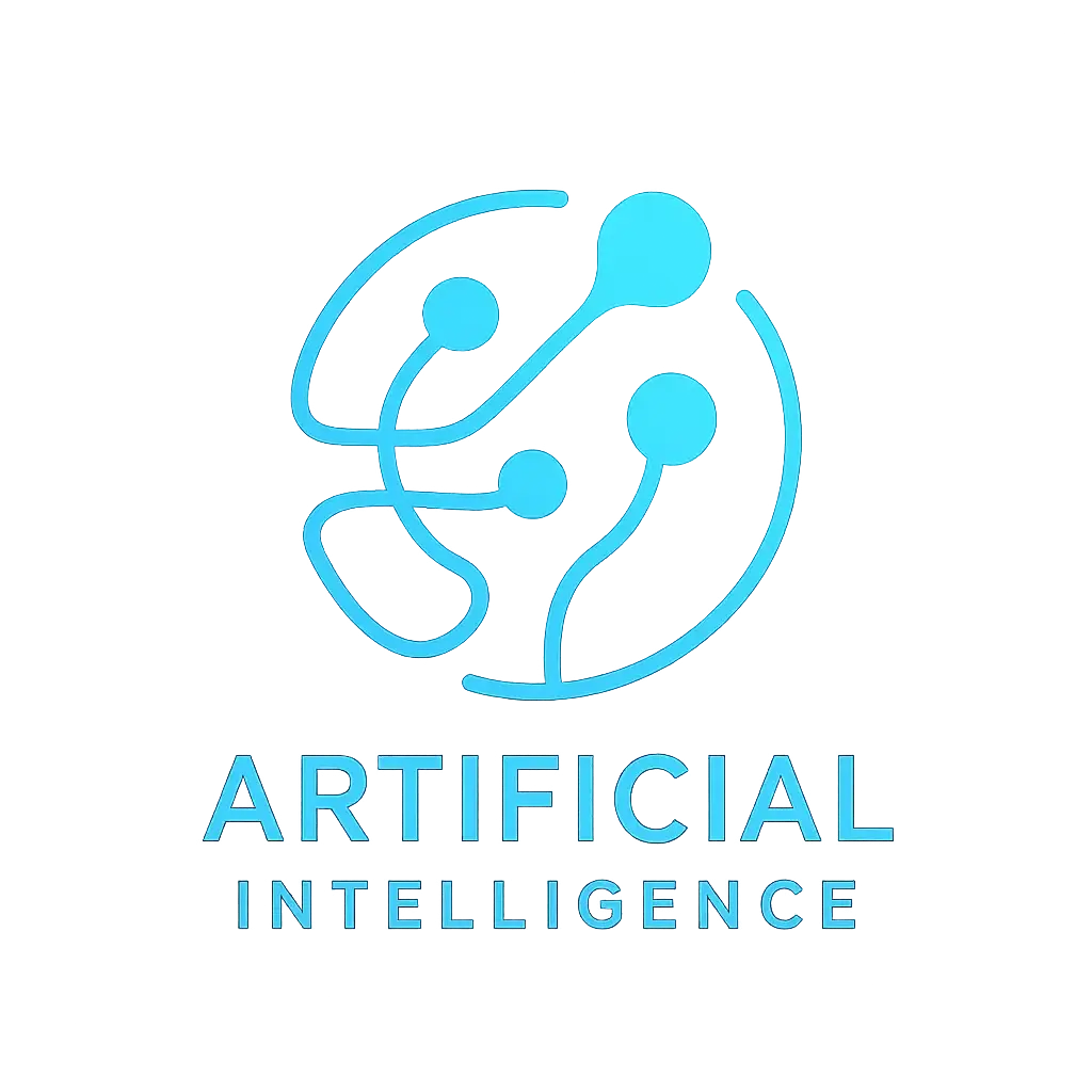 Technology Logo template with interconnected nodes in blue and teal