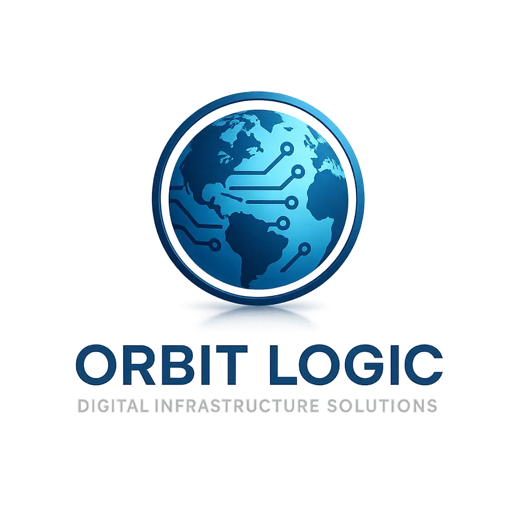 Modern Technology Logo template with globe and circuit design