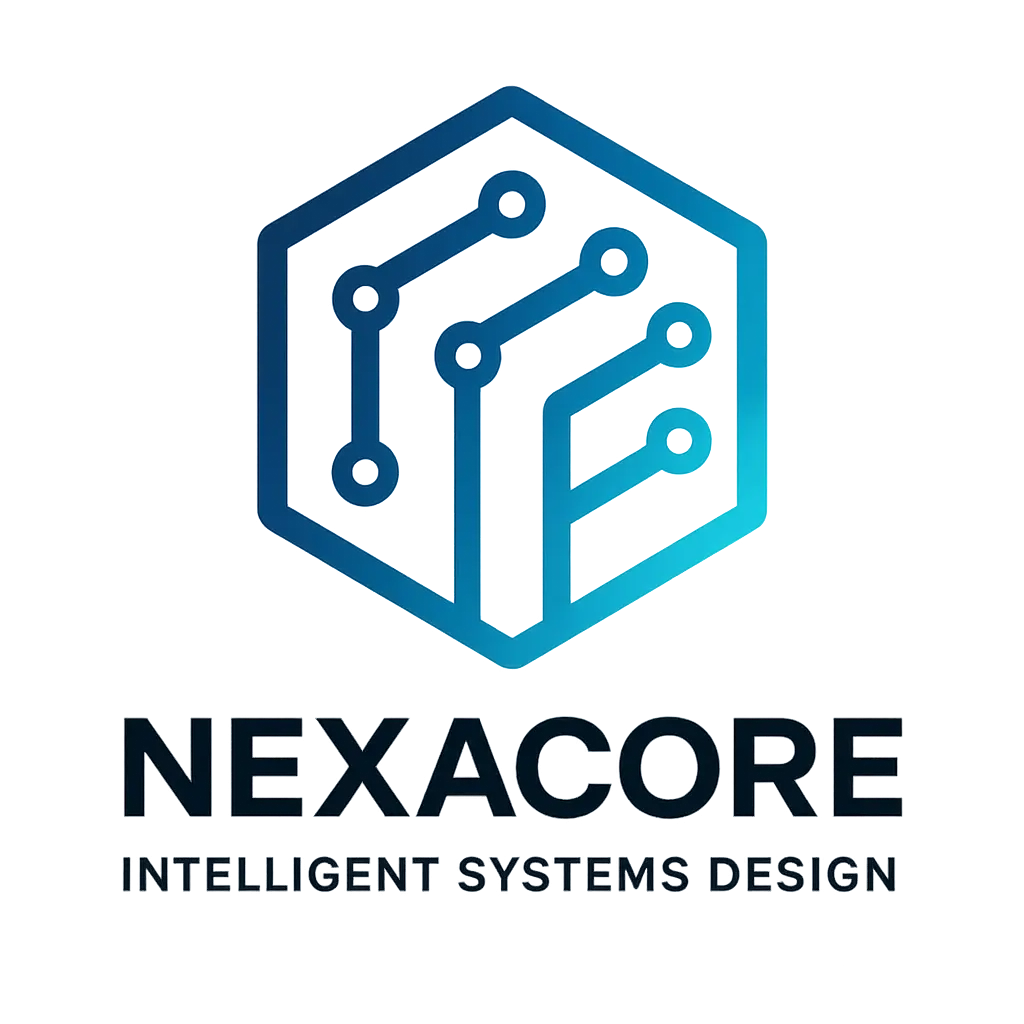 Futuristic Technology Logo template with hexagonal circuit design