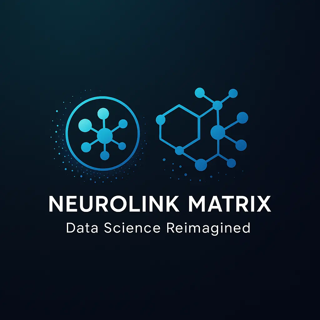 Technology Logo template with abstract molecular dot clusters