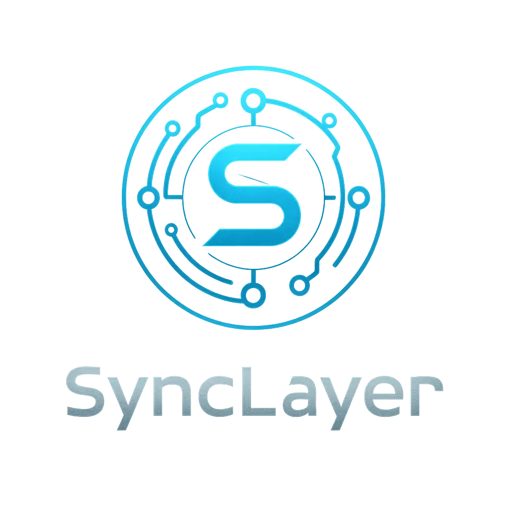 Futuristic circuit-ring Technology Logo template with glowing monogram