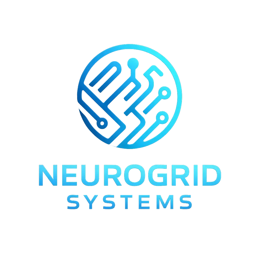 Futuristic Technology Logo template with blue circuit design