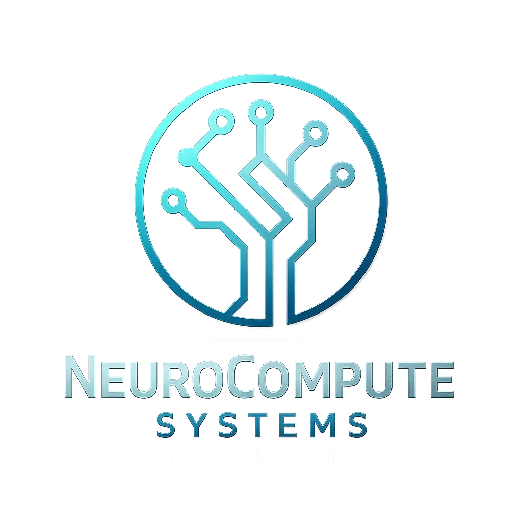 Futuristic AI-themed Technology Logo template design