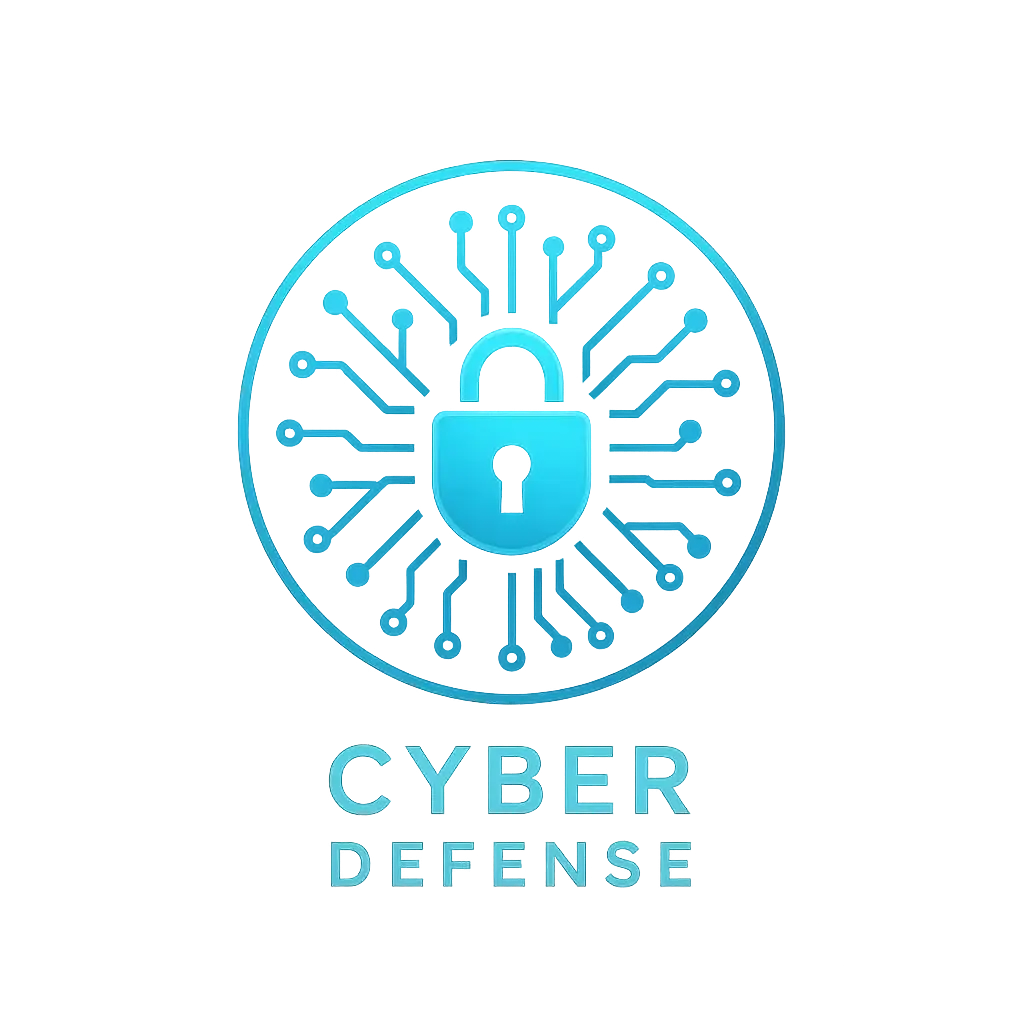 Technology Logo template featuring a digital lock symbol and abstract lines