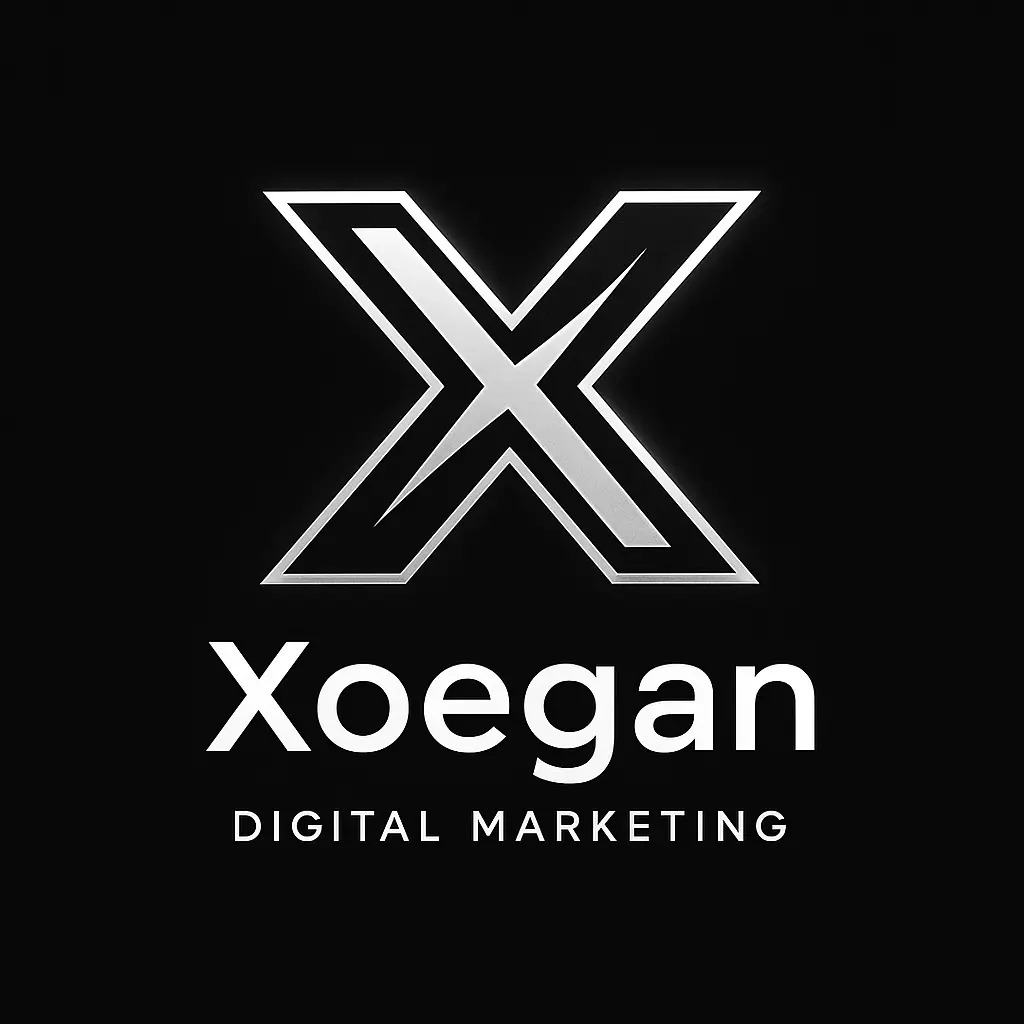 Technology Logo template with bold X symbol and sleek typography