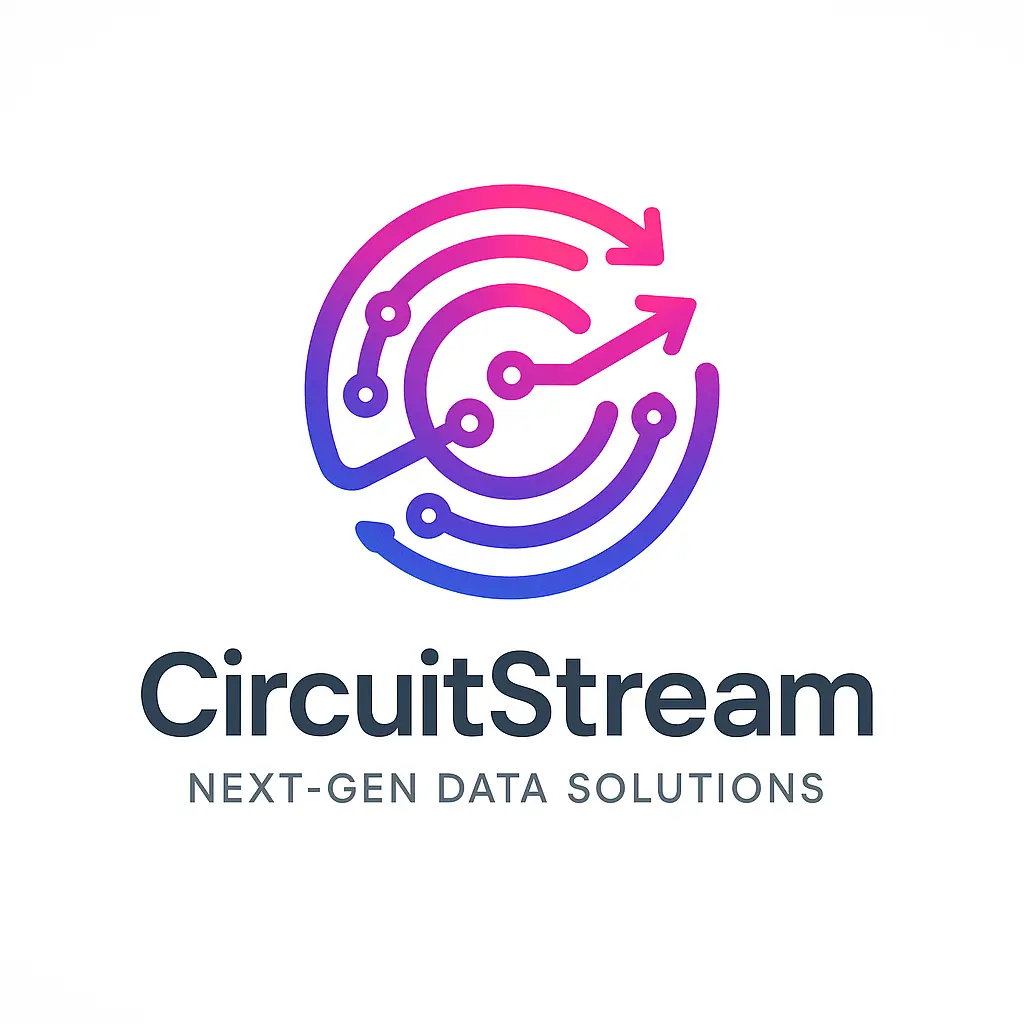 Futuristic Technology Logo template with circuit arrow design