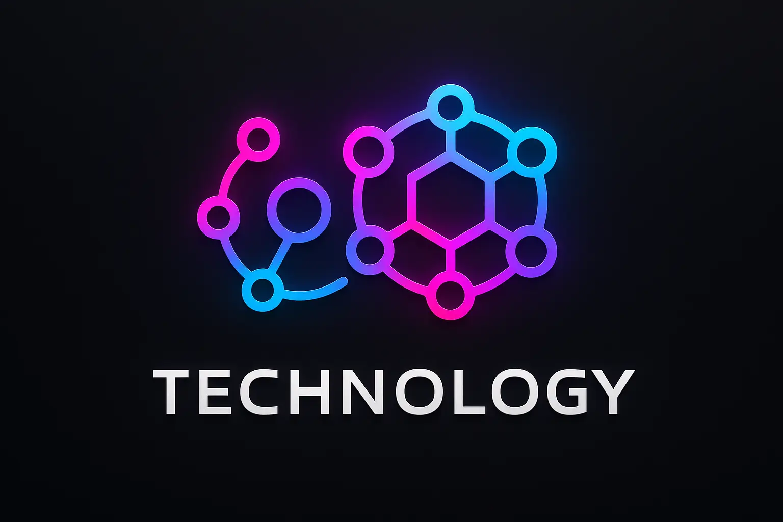 Technology Logo template with red abstract circuit design