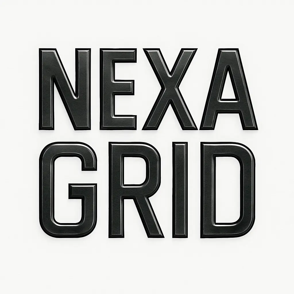 Monochrome bold Typography Logo template with geometric style