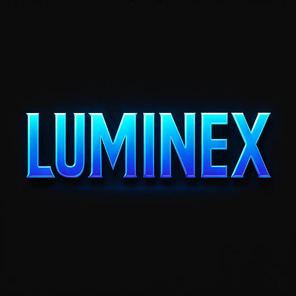 Bold geometric Typography Logo template with electric blue tones