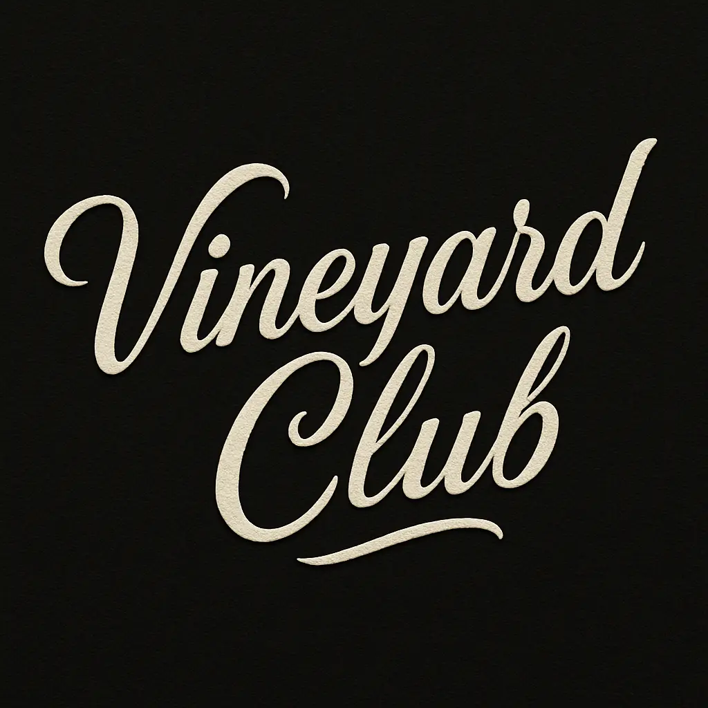 Typography Logo template with elegant 'Vineyard Club' text
