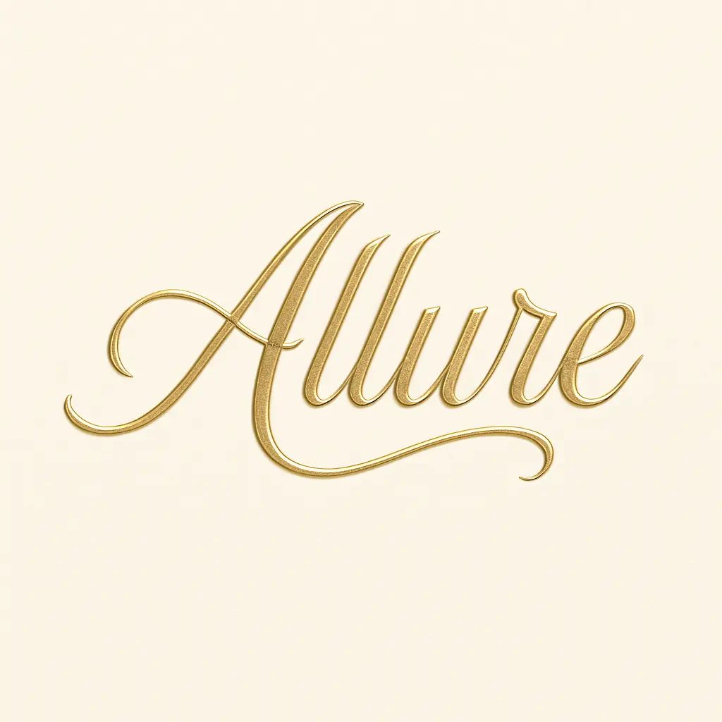 Elegant Typography Logo template with a golden allure text on ivory
